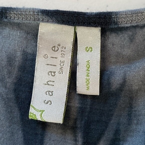 Sahalie Tie Dye Twist Knot Empire Waist Tee Dress Short Sleeve Stretch Soft Knit - Picture 7 of 13